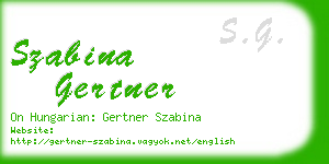 szabina gertner business card